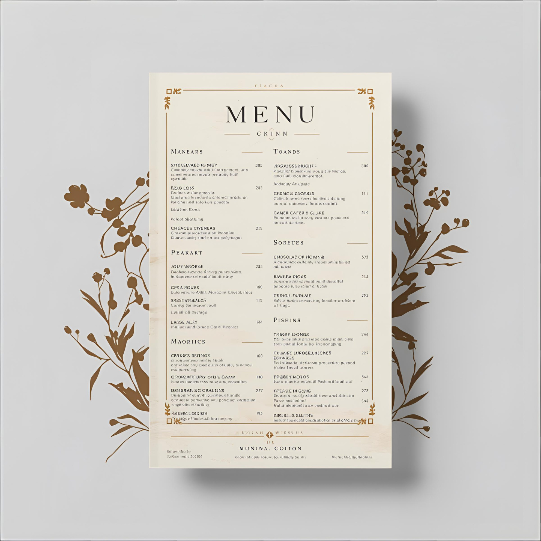 Menu Design (Print + Digital)