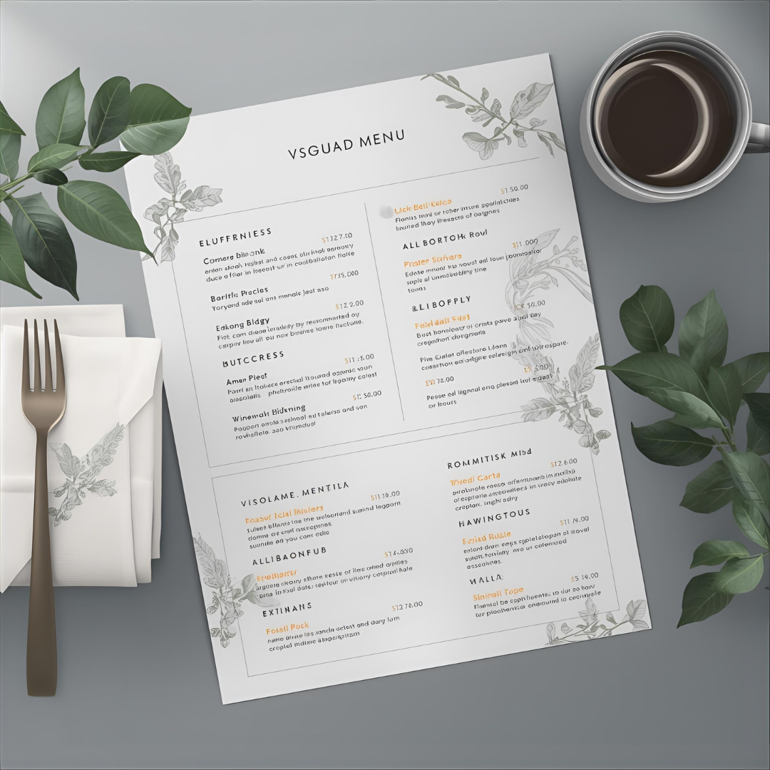 Menu Design (Print + Digital)
